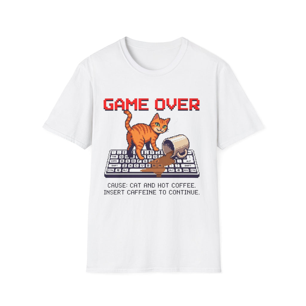 Game Over (cat & coffee) T-Shirt