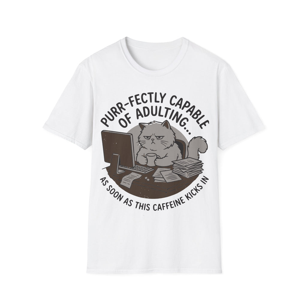 Capable of adulting (sitting at desk) T-Shirt