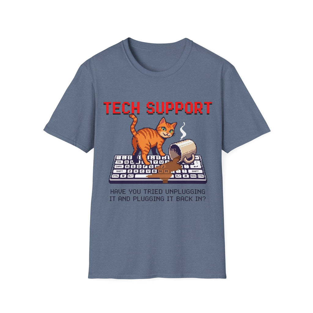 Tech Support (cat & coffee) T-Shirt