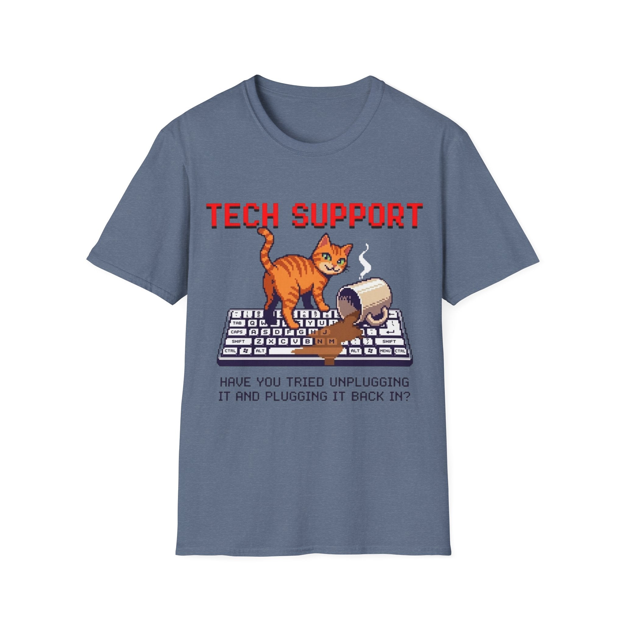 Tech Support (cat & coffee) T-Shirt