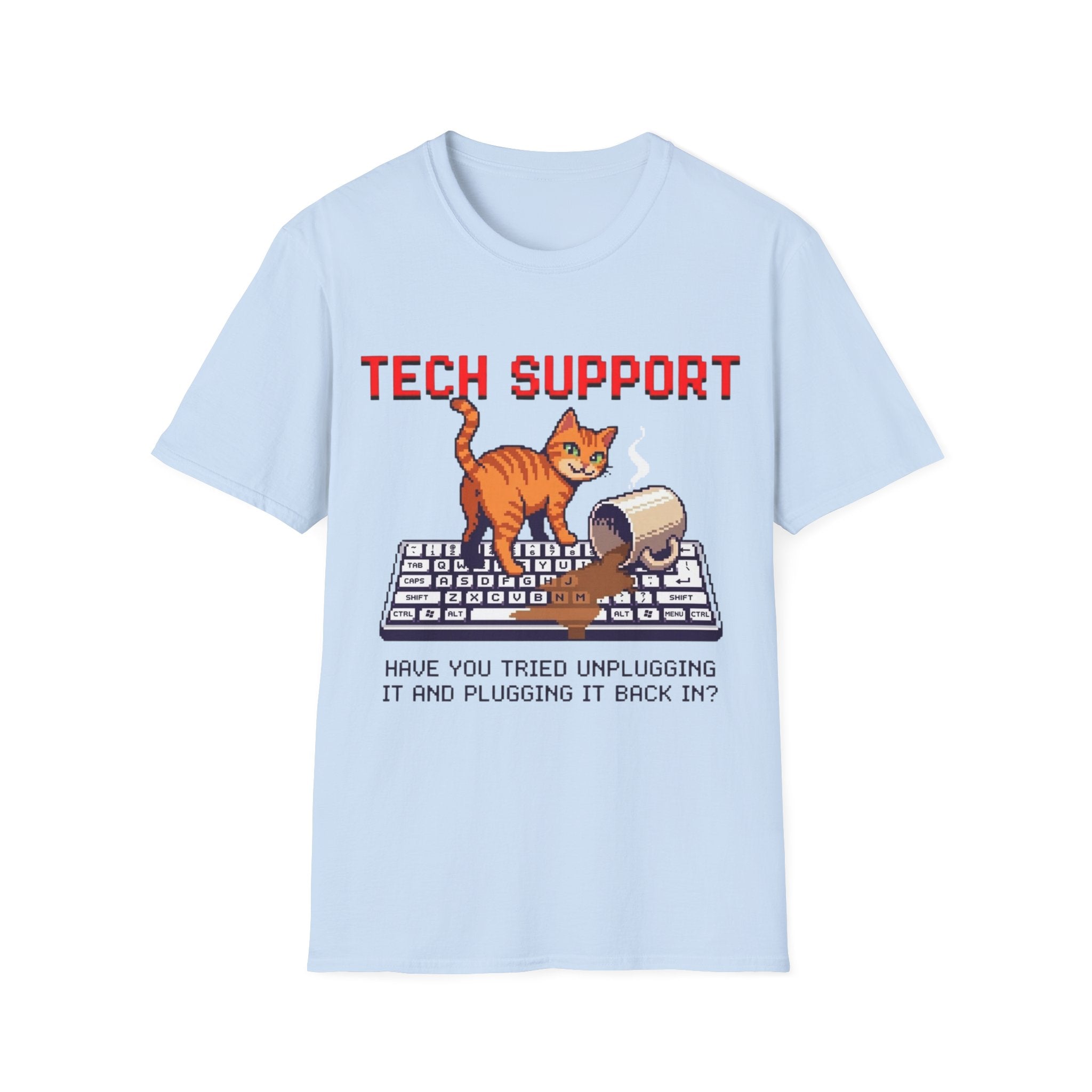 Tech Support (cat & coffee) T-Shirt
