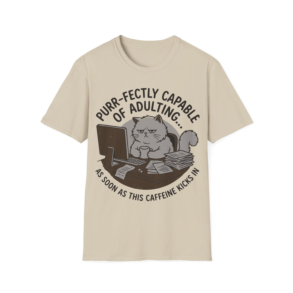 Capable of adulting (sitting at desk) T-Shirt