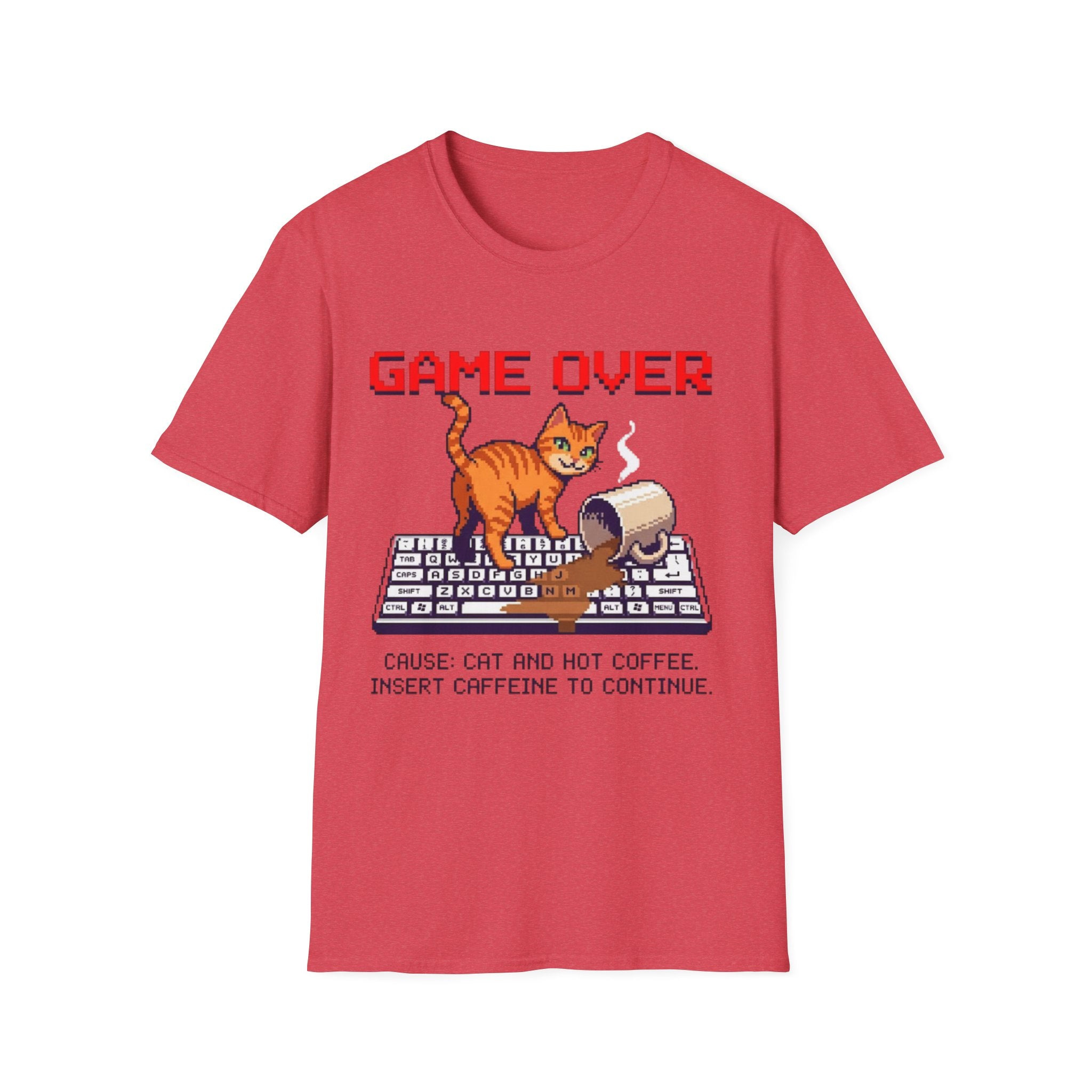 Game Over (cat & coffee) T-Shirt