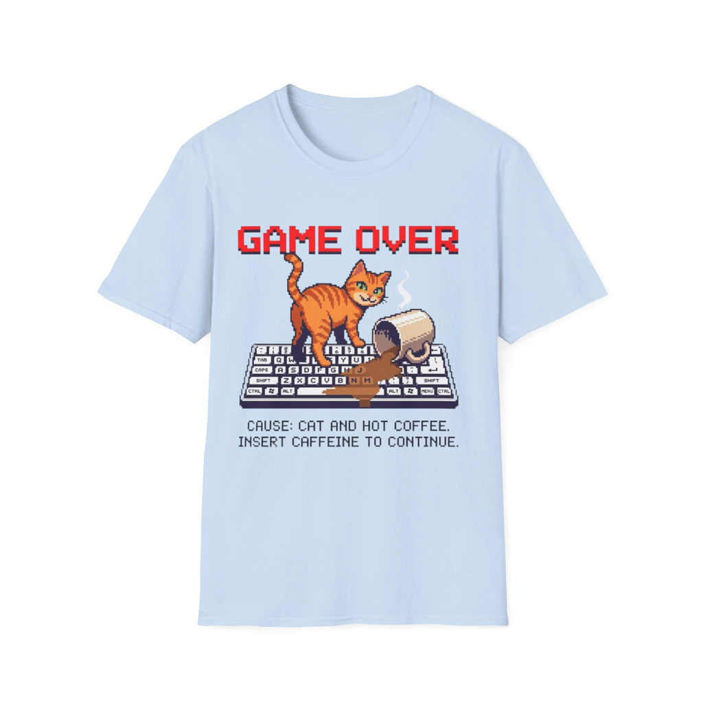 Game Over (cat & coffee) T-Shirt