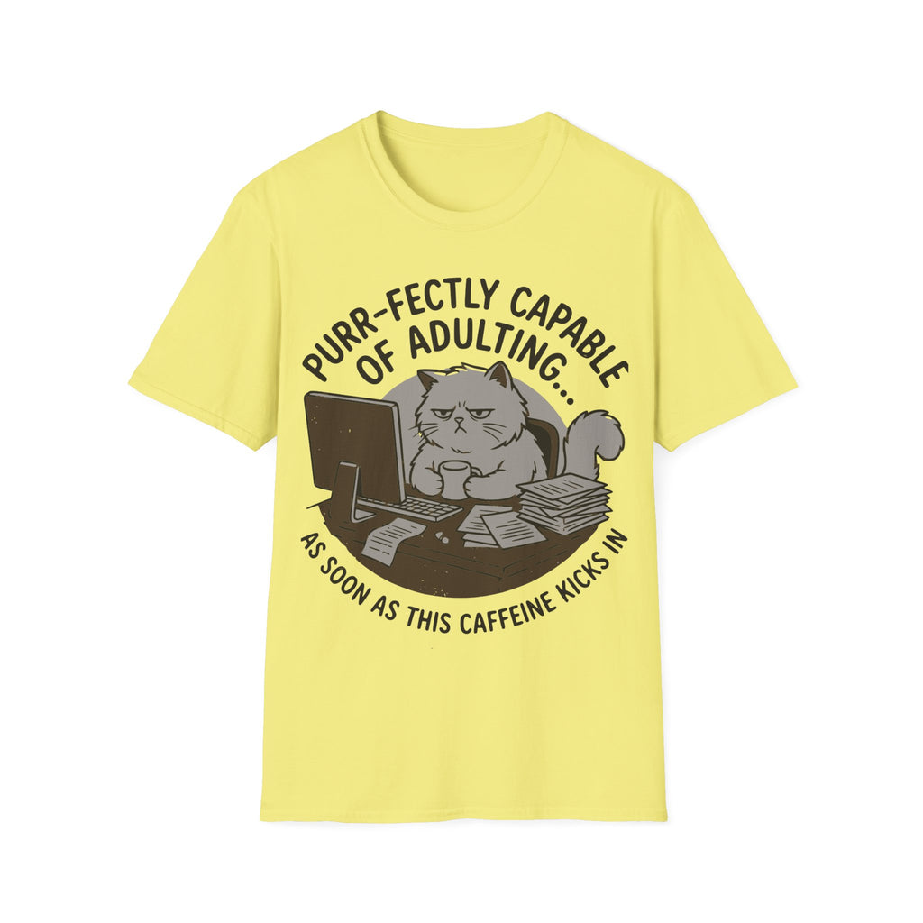 Capable of adulting (sitting at desk) T-Shirt
