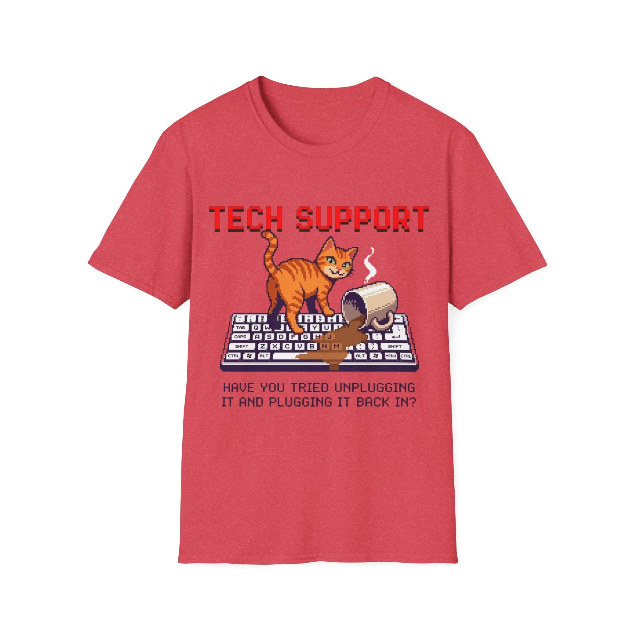 Tech Support (cat & coffee) T-Shirt