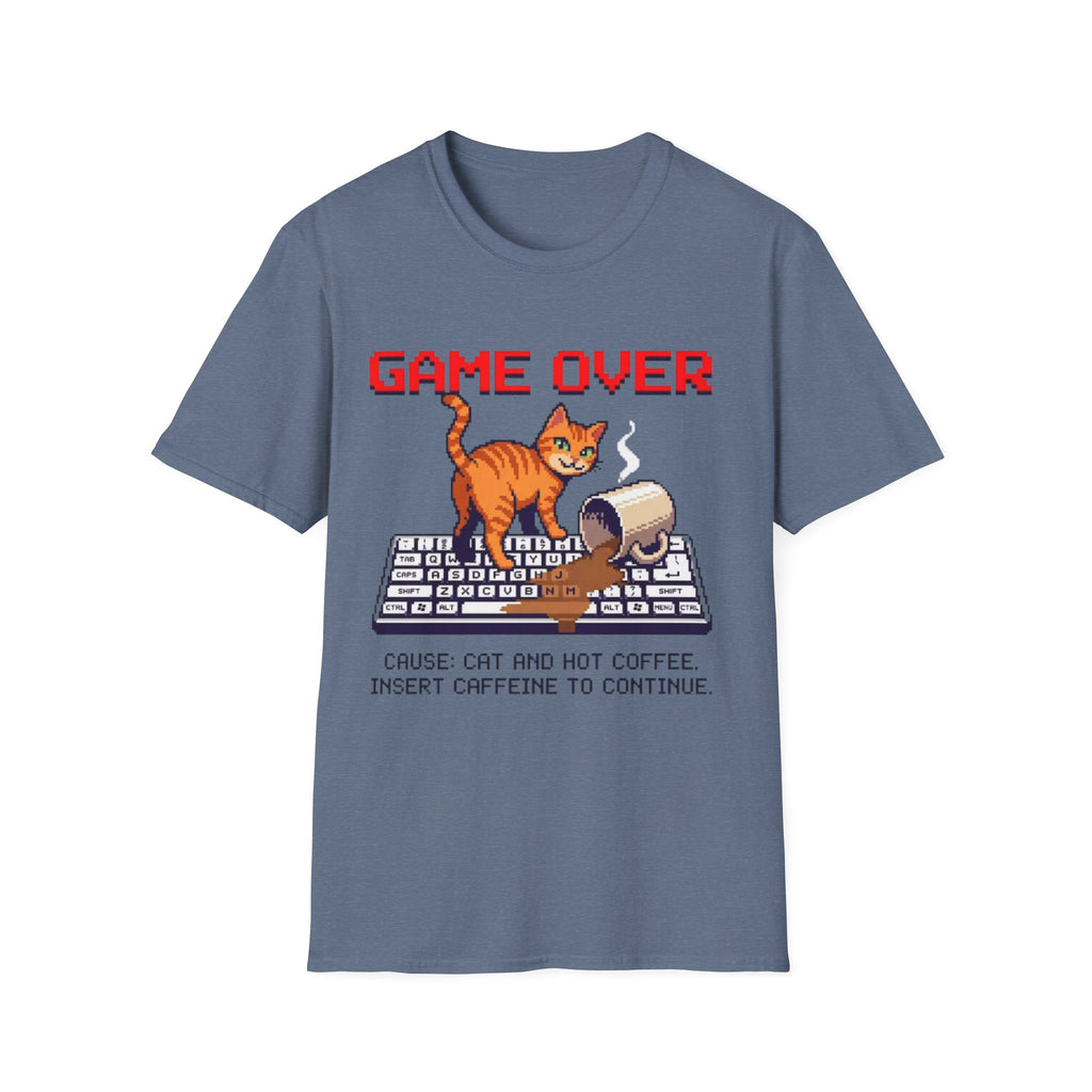 Game Over (cat & coffee) T-Shirt