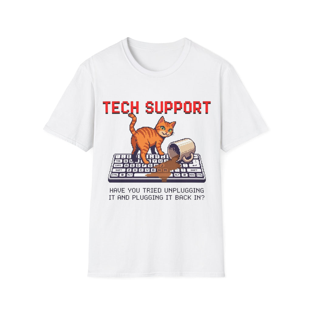 Tech Support (cat & coffee) T-Shirt