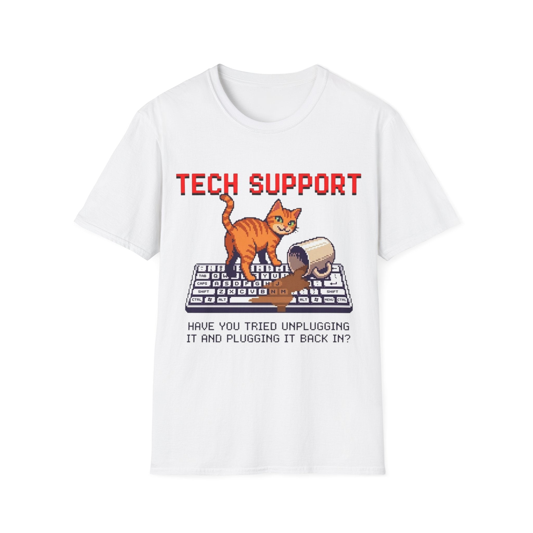 Tech Support (cat & coffee) T-Shirt