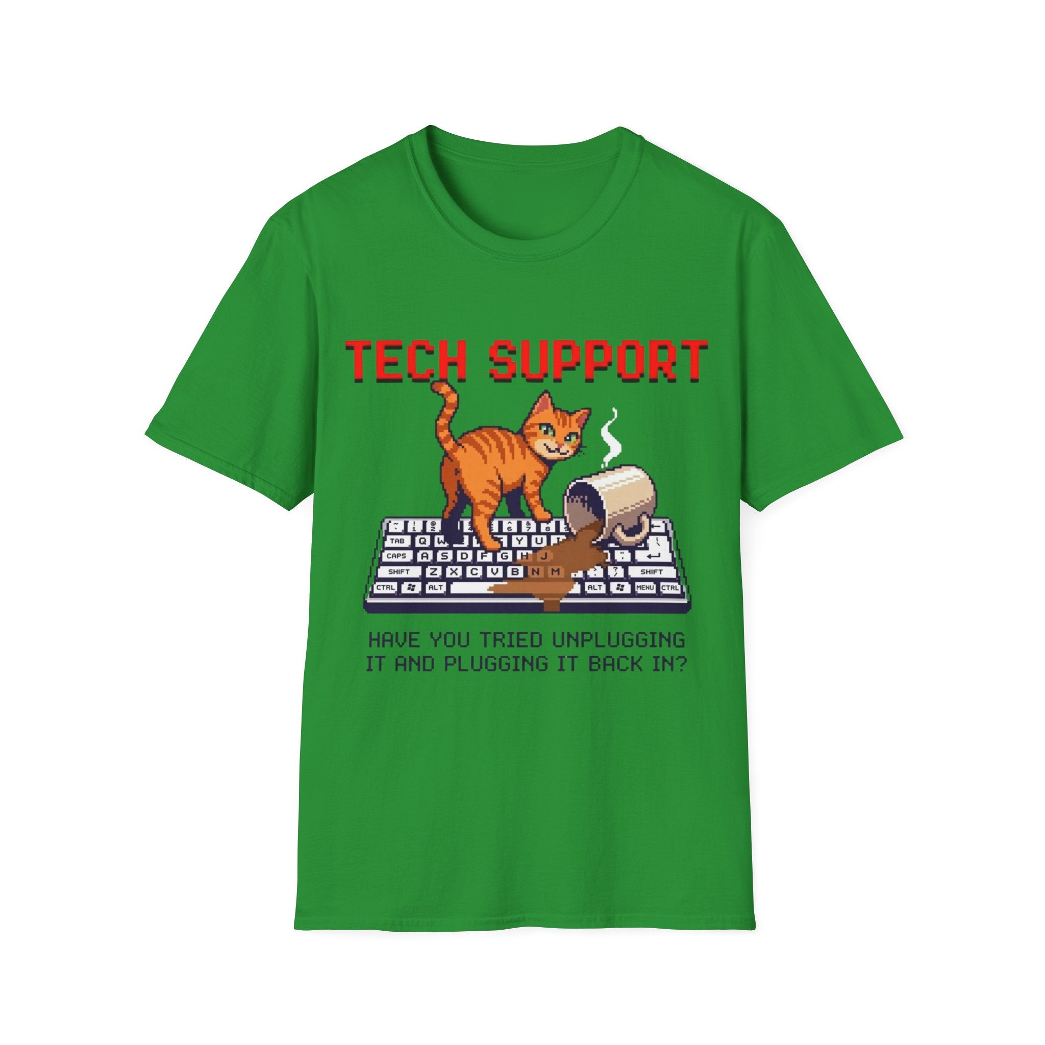 Tech Support (cat & coffee) T-Shirt