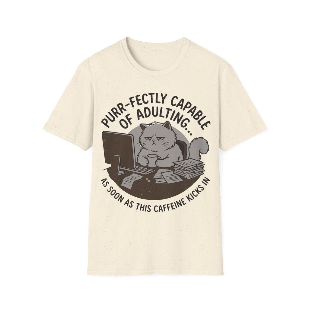 Capable of adulting (sitting at desk) T-Shirt