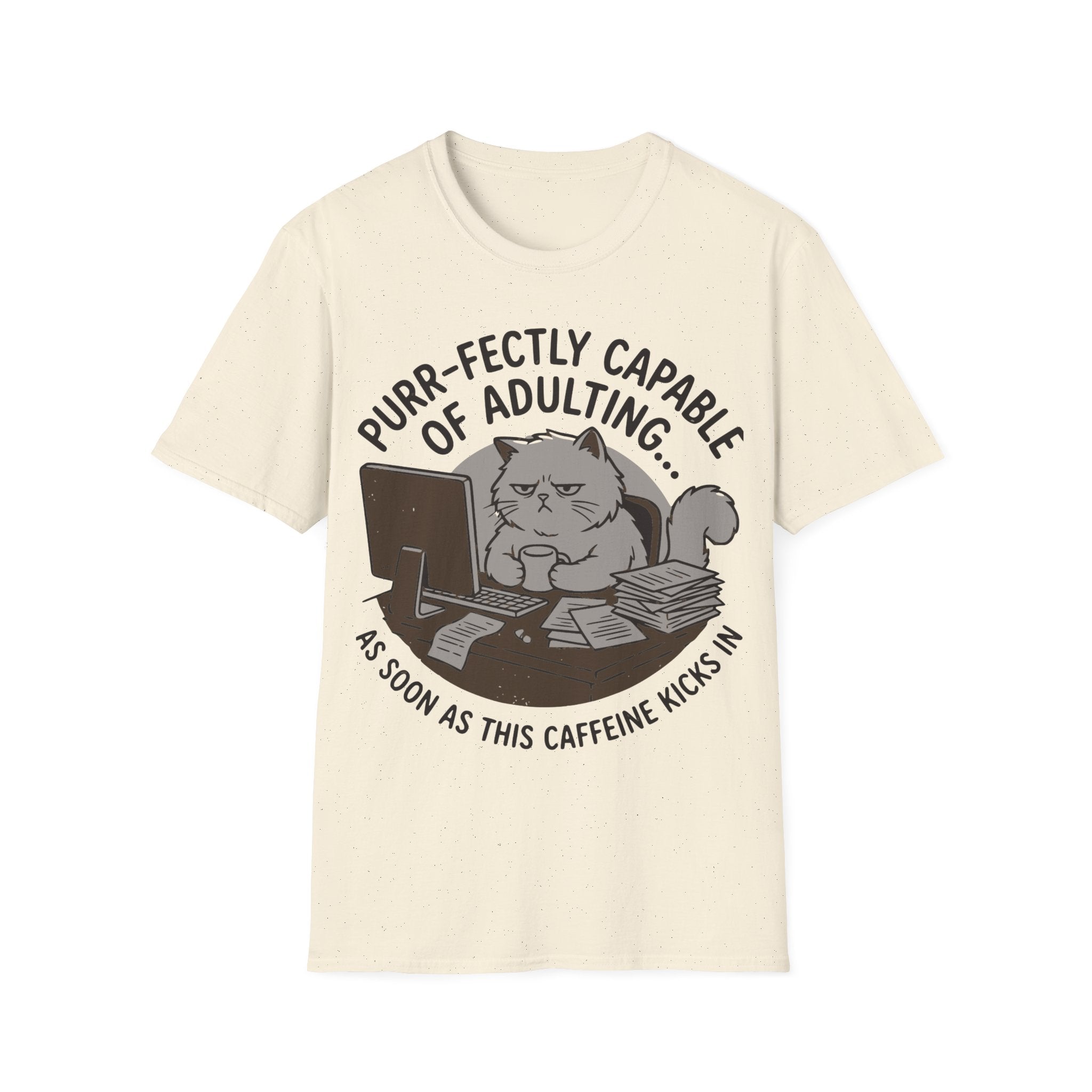 Capable of adulting (sitting at desk) T-Shirt