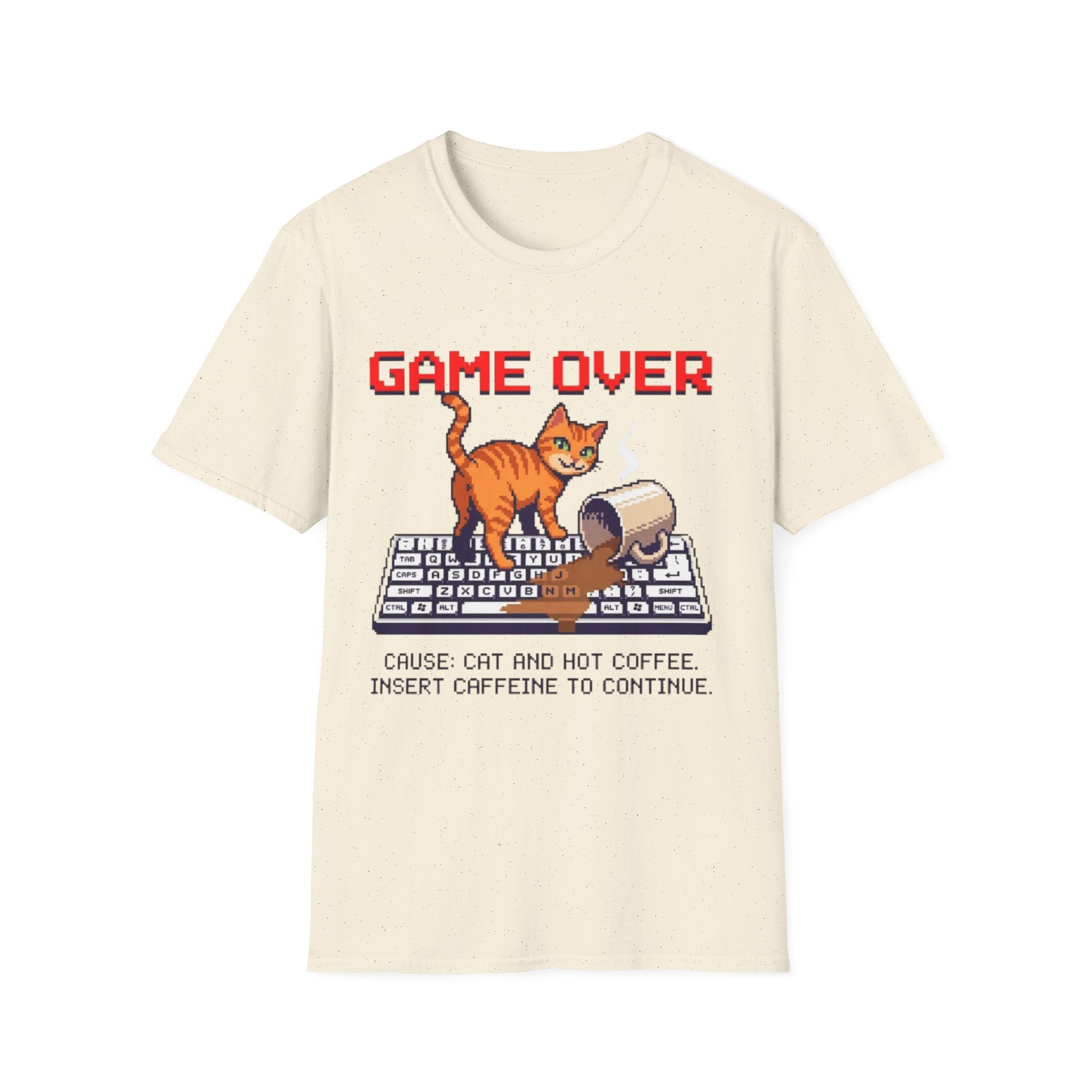 Game Over (cat & coffee) T-Shirt