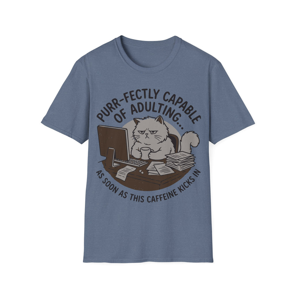 Capable of adulting (sitting at desk) T-Shirt