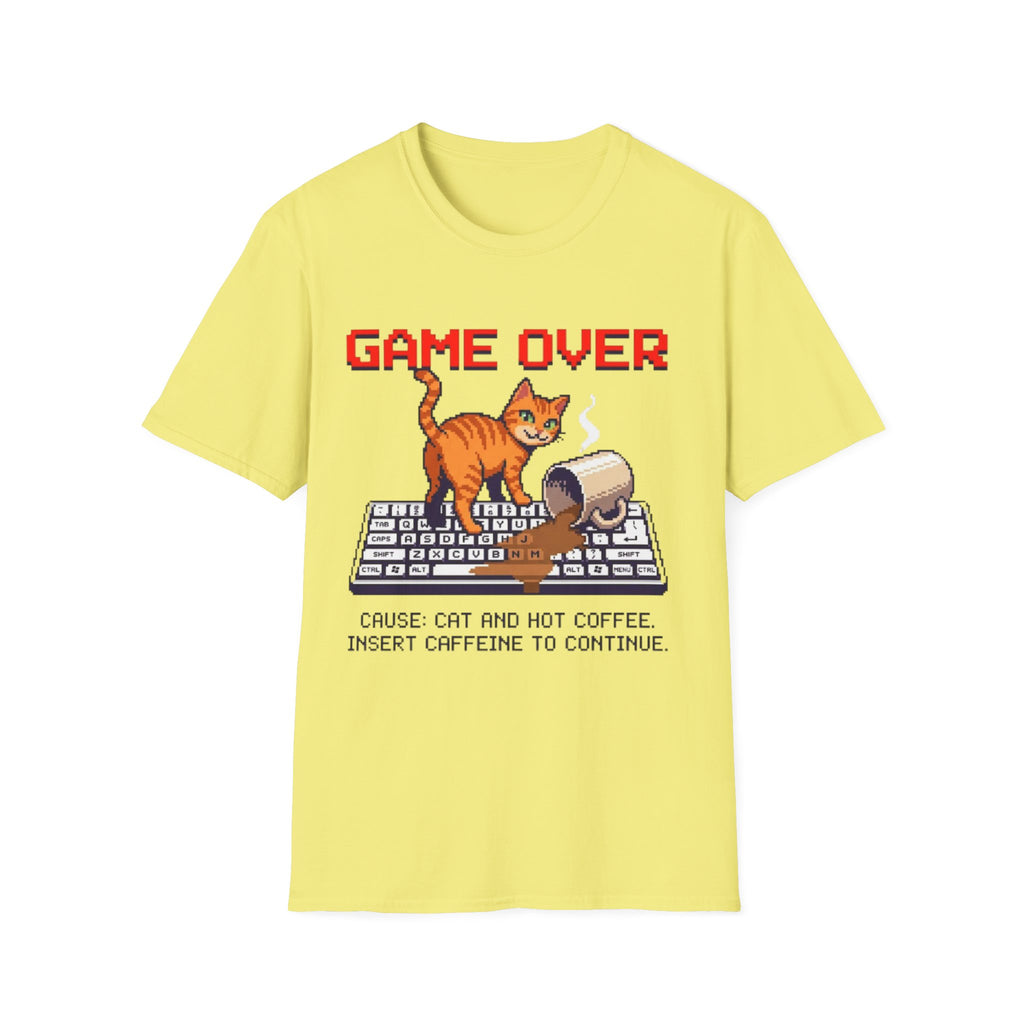 Game Over (cat & coffee) T-Shirt