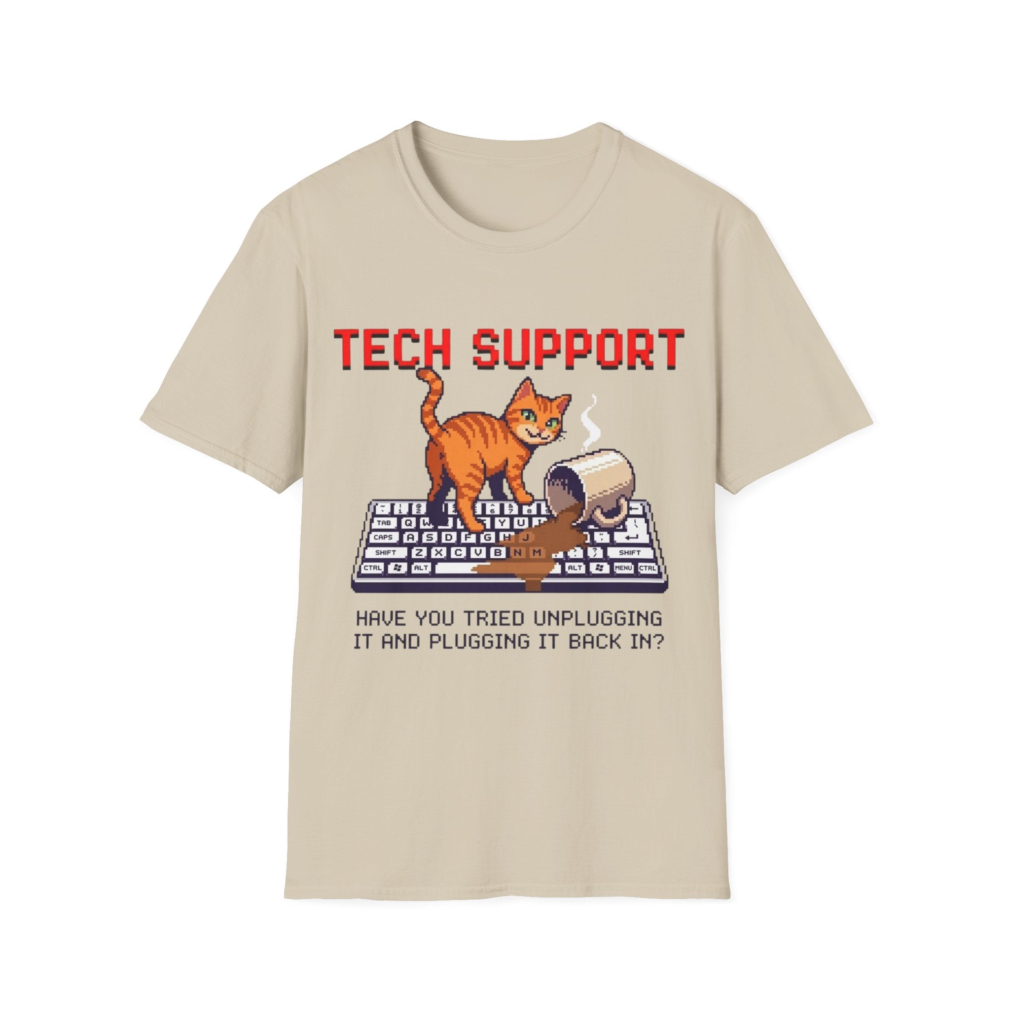 Tech Support (cat & coffee) T-Shirt