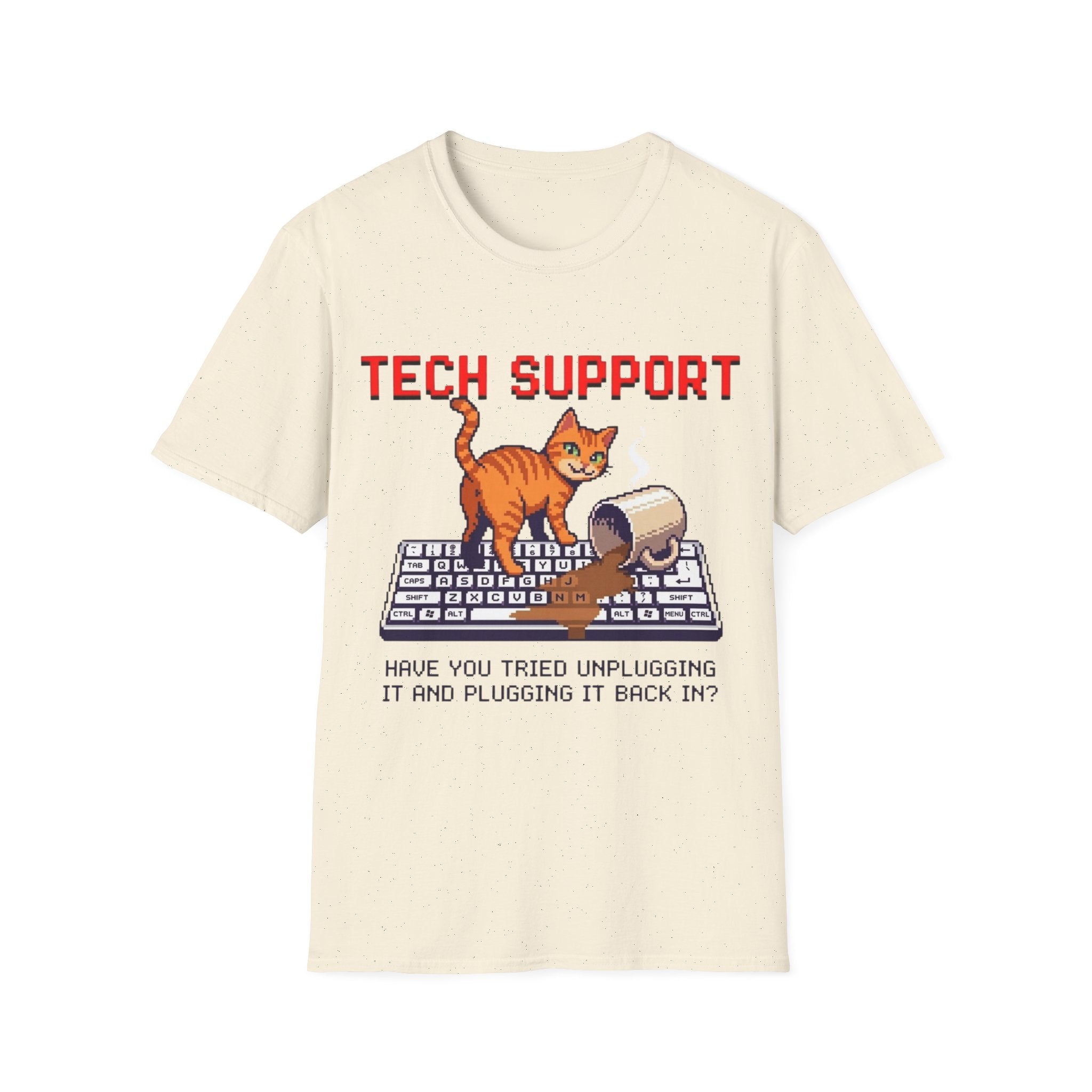 Tech Support (cat & coffee) T-Shirt