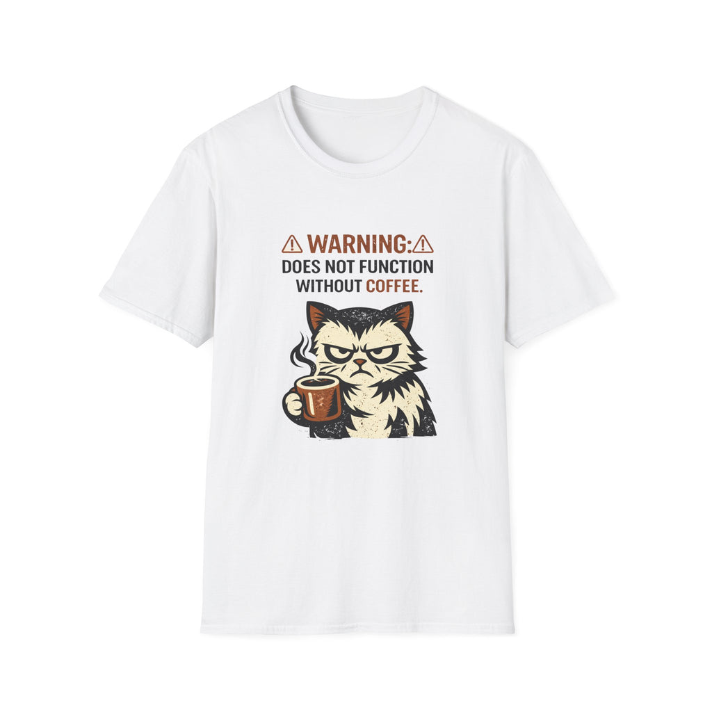 Warning-Does Not Function Without Coffee T-Shirt