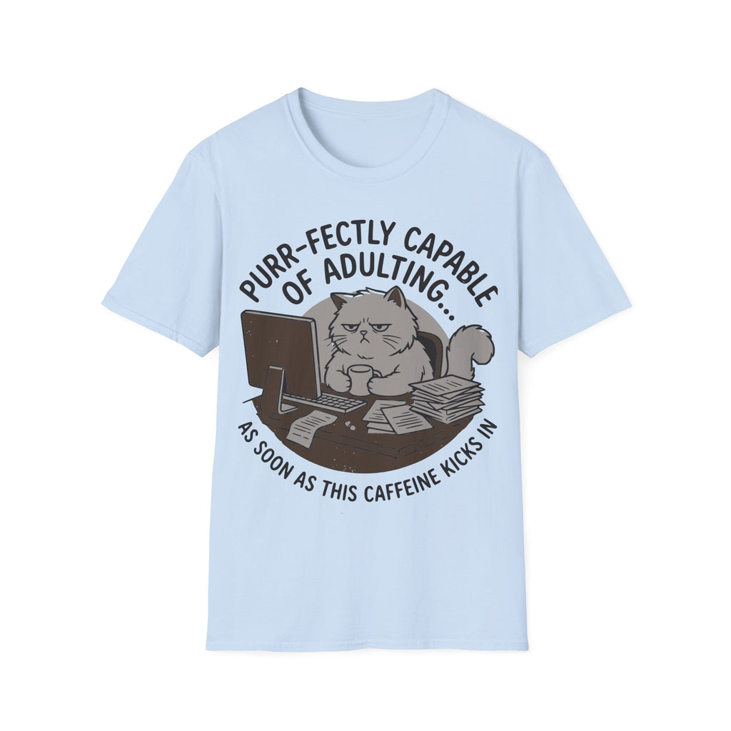 Capable of adulting (sitting at desk) T-Shirt