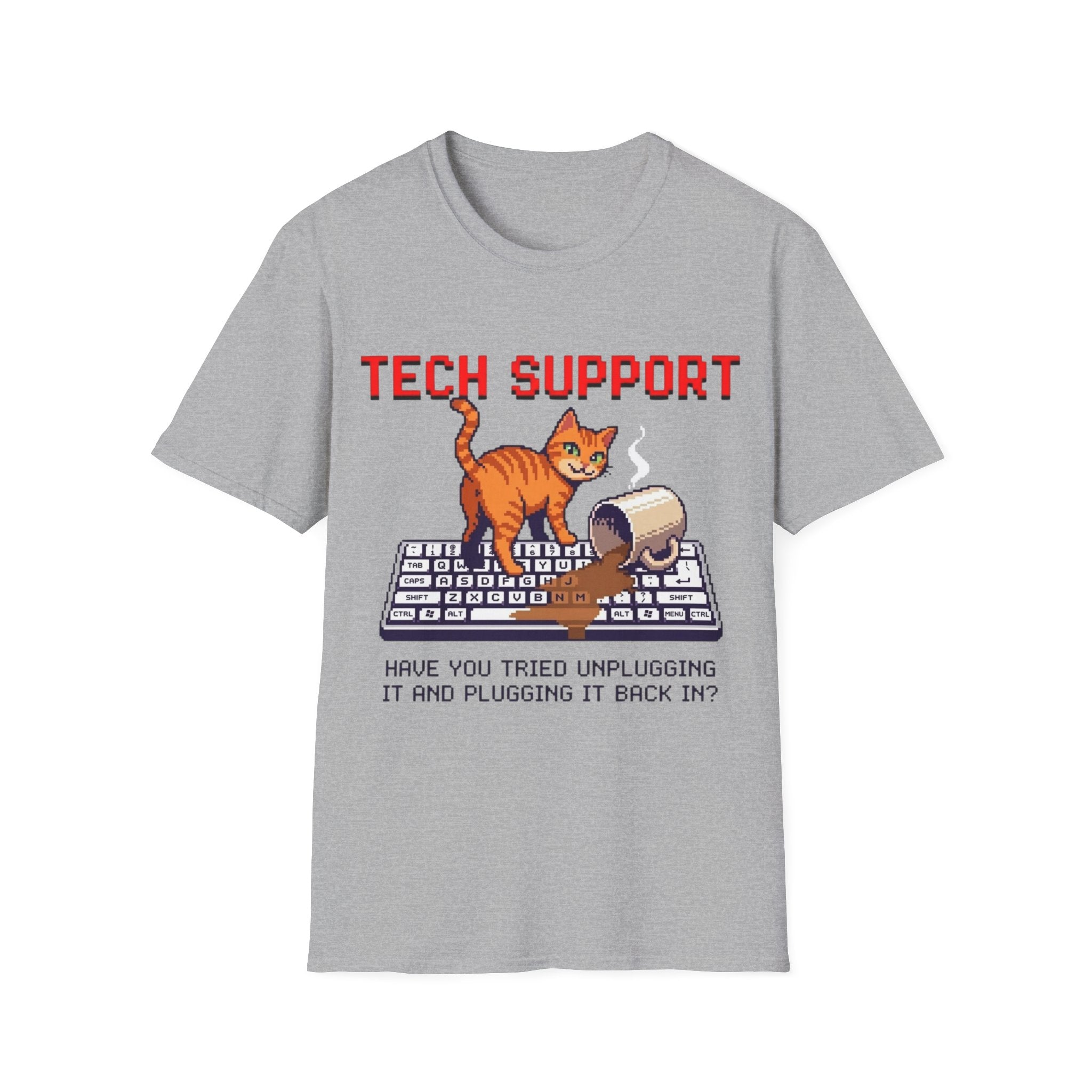 Tech Support (cat & coffee) T-Shirt