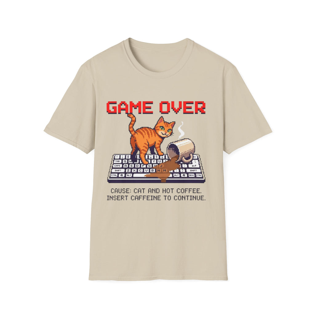 Game Over (cat & coffee) T-Shirt